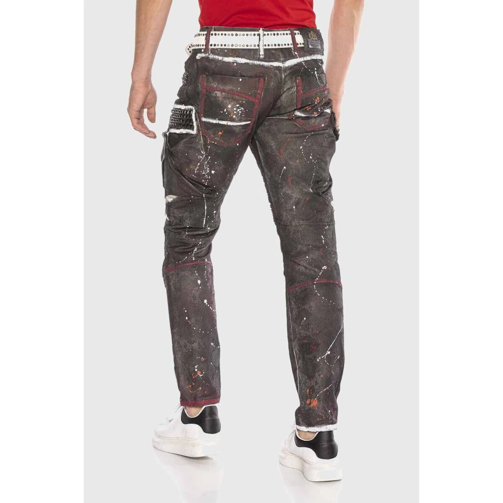 Cipo & Baxx 5-Pocket-Jeans »Jeans« Mit Coolem Print