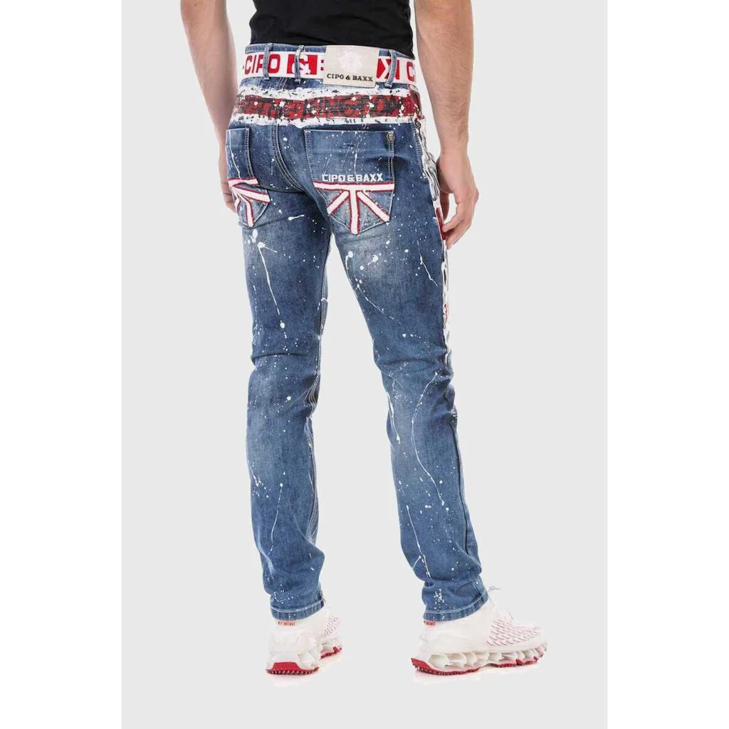 Cipo & Baxx 5-Pocket-Jeans »Jeans« Mit Coolem Print