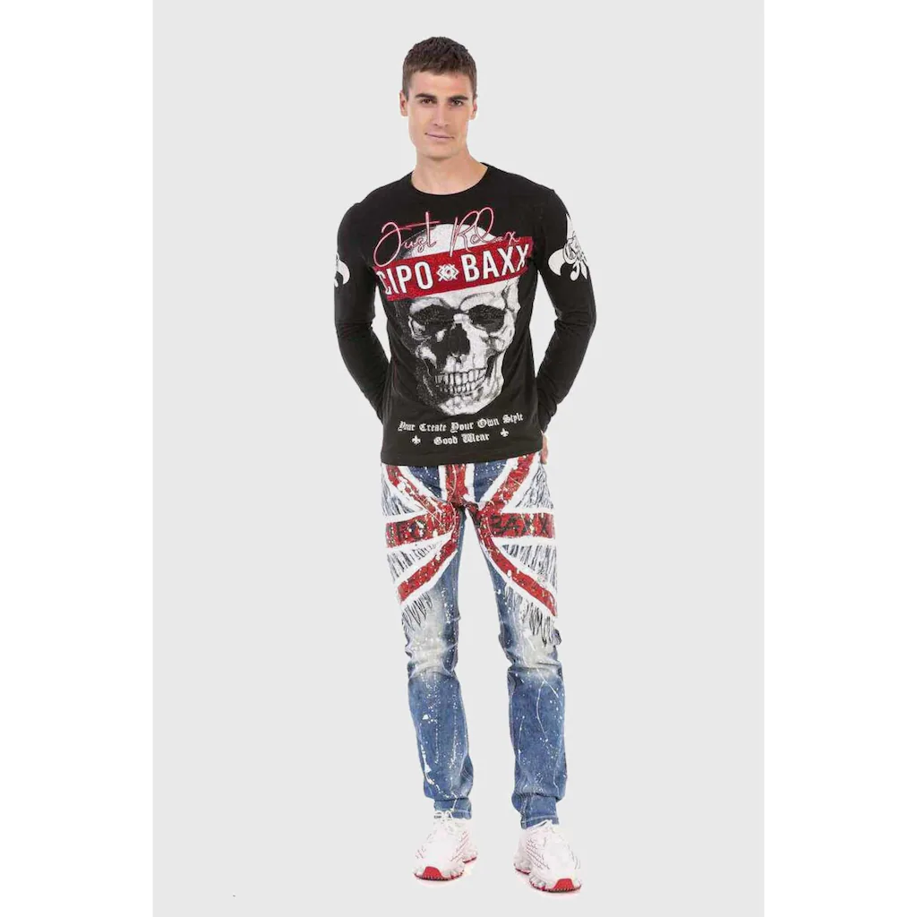 Cipo & Baxx 5-Pocket-Jeans »Jeans« Mit Coolem Print