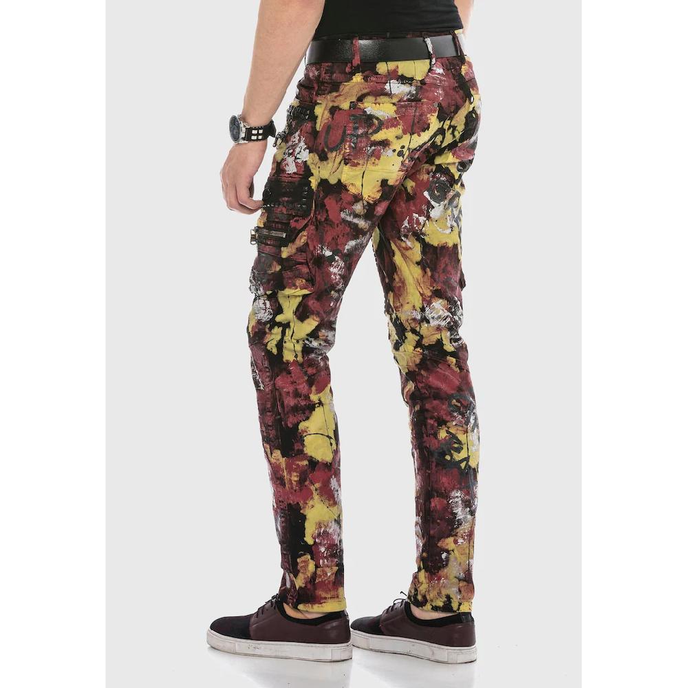 Cipo & Baxx 5-Pocket-Jeans »Jeans« Mit Farbenfrohem Print