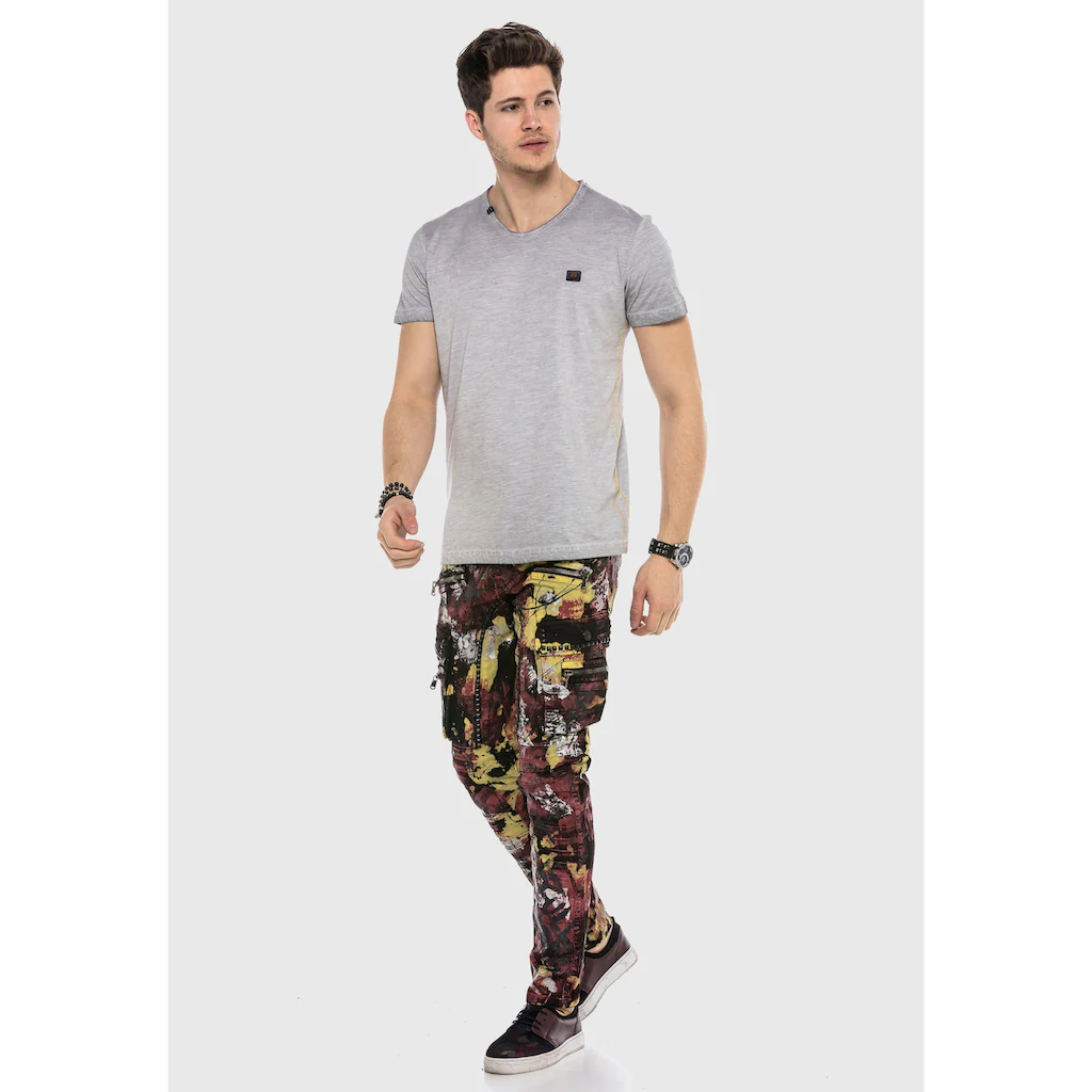 Cipo & Baxx 5-Pocket-Jeans »Jeans« Mit Farbenfrohem Print