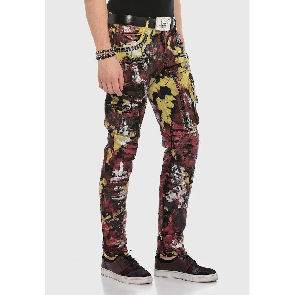 Cipo & Baxx 5-Pocket-Jeans »Jeans« Mit Farbenfrohem Print
