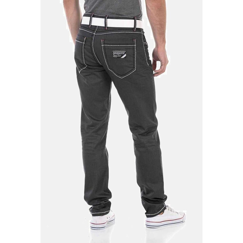 Cipo & Baxx 5-Pocket-Jeans »Jeans« Mit Trendigen Kontrastnähten CD710