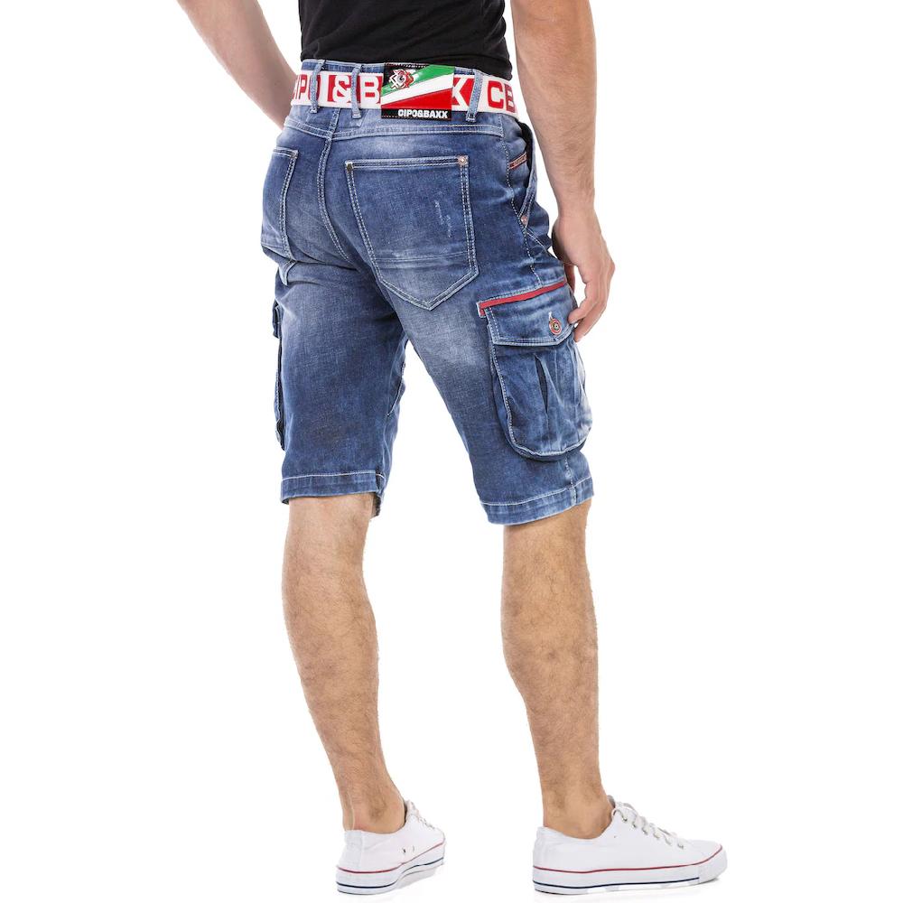 Cipo & Baxx Bermudas In Denim Mit Cargotaschen