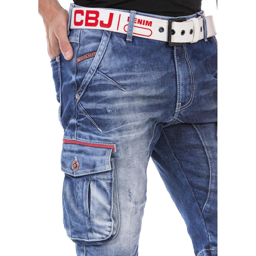 Cipo & Baxx Bermudas In Denim Mit Cargotaschen