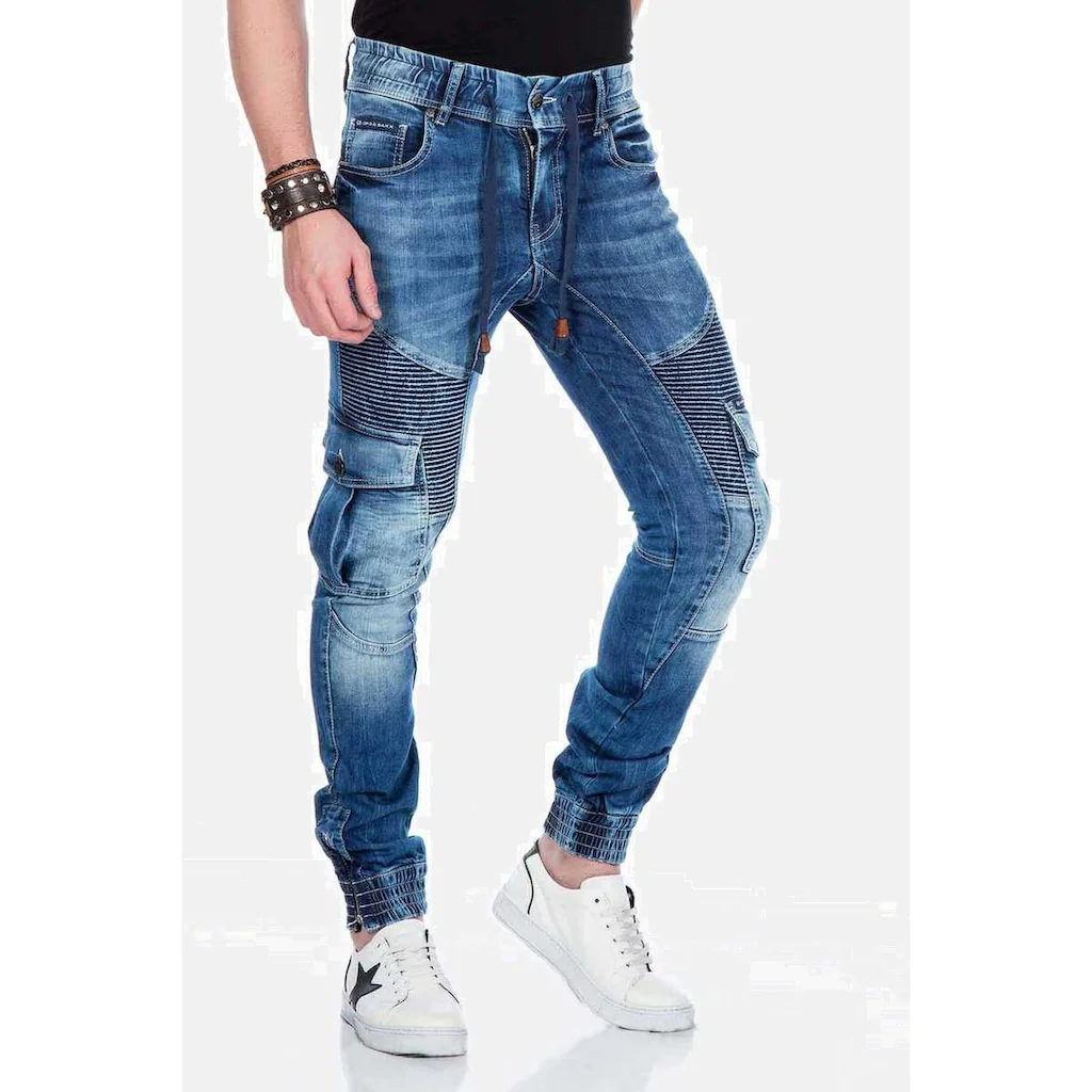 Cipo & Baxx Cargojeans »Jeans« Mit Elastischen Bündchen Am Saum CD-446 ▷ Kaufen