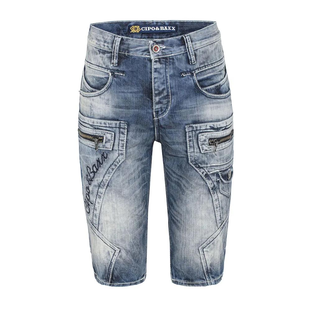 Cipo & Baxx Jeansbermudas »Bermuda & Short« Mit Applikationen Und Ziernähten CK101 ▷ Für