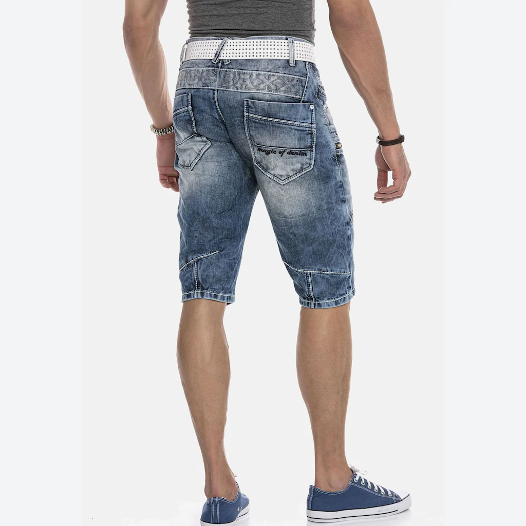 Cipo & Baxx Jeansbermudas »Bermuda & Short« Mit Applikationen Und Ziernähten CK101 ▷ Für