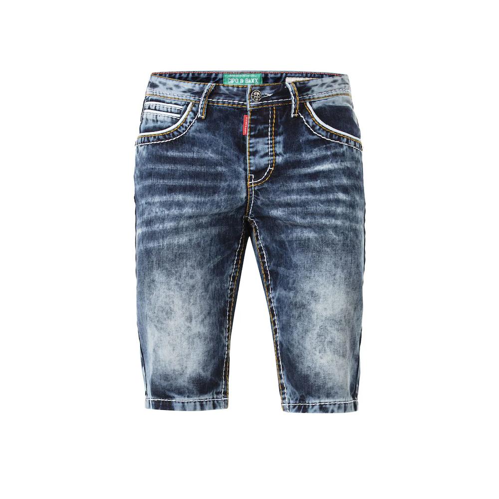 Cipo & Baxx Jeansbermudas »Bermuda & Short« Mit Stylishen Kontrastnähten CK268 ▷ Bestellen