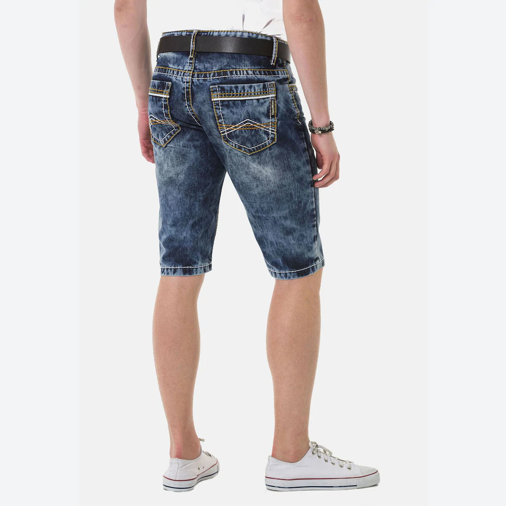 Cipo & Baxx Jeansbermudas »Bermuda & Short« Mit Stylishen Kontrastnähten CK268 ▷ Bestellen
