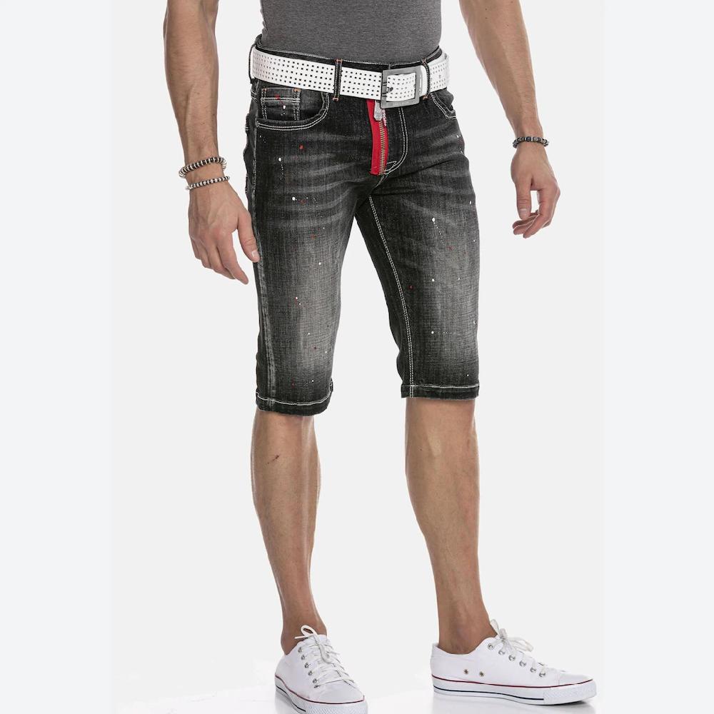 Cipo & Baxx Jeansbermudas »Bermuda & Short« Mit Trendigen Farbklecksen CK240 ▷ Kaufen