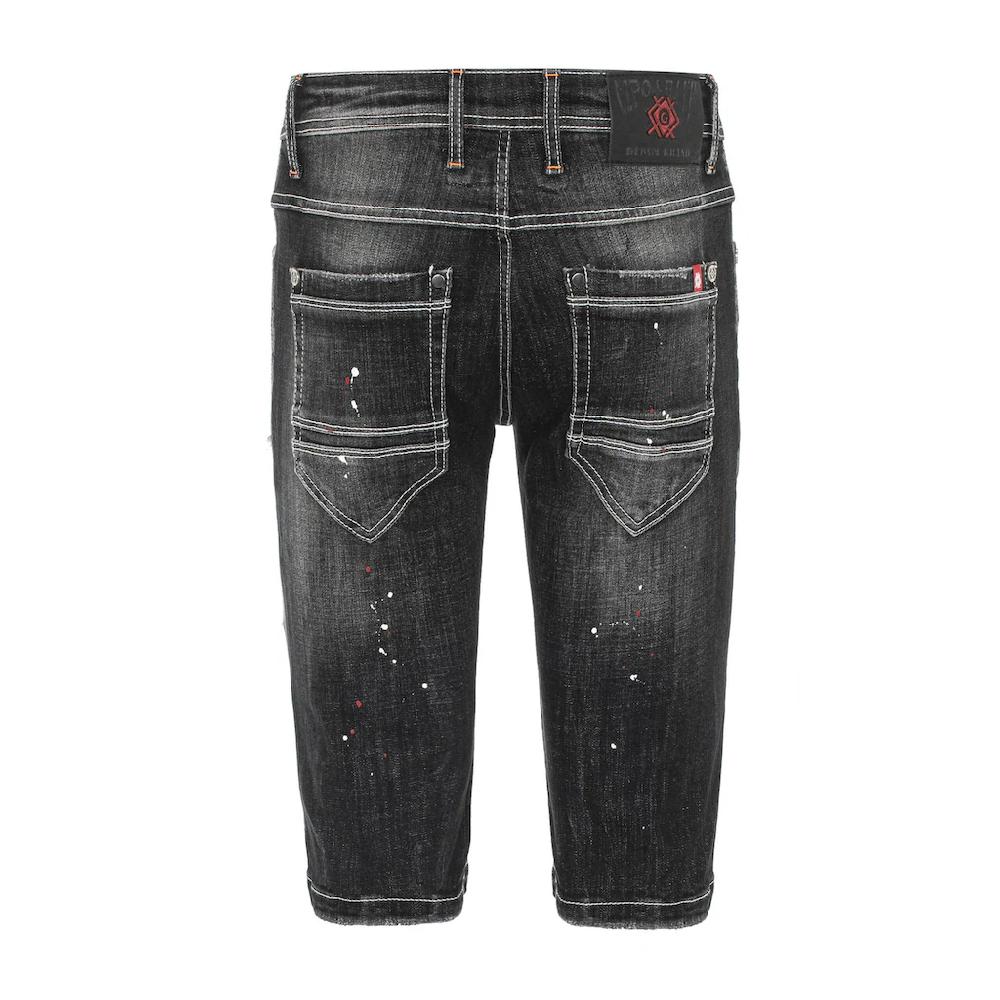 Cipo & Baxx Jeansbermudas »Bermuda & Short« mit trendigen Farbklecksen CK240 ▷ kaufen