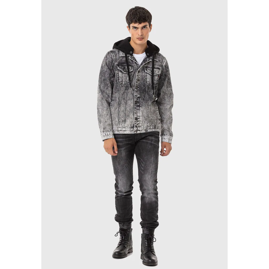 Cipo & Baxx Jeansjacke »Jacke« Mit Kapuze