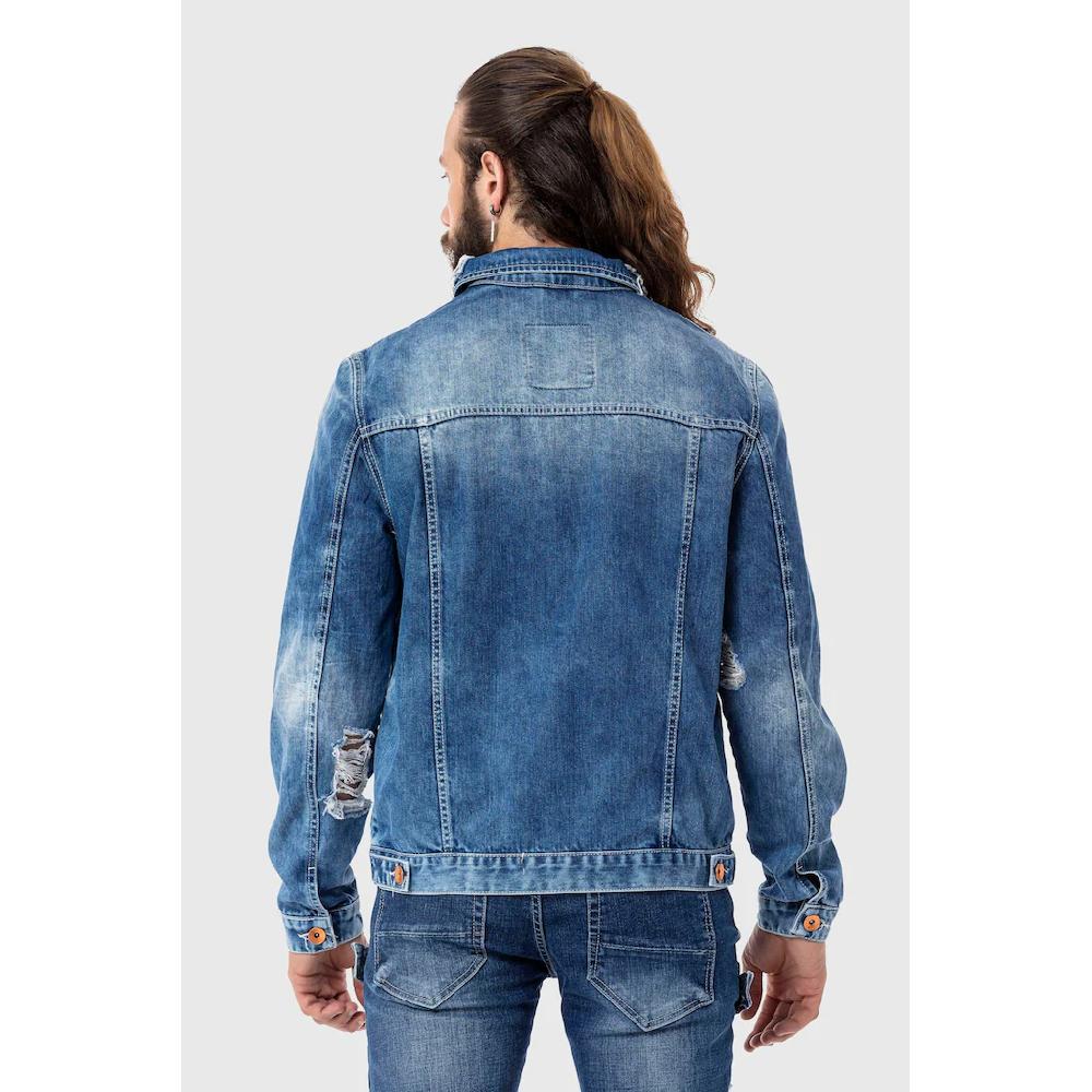 Cipo & Baxx Jeansjacke »Jacke« Ohne Kapuze Im Destroyed Look