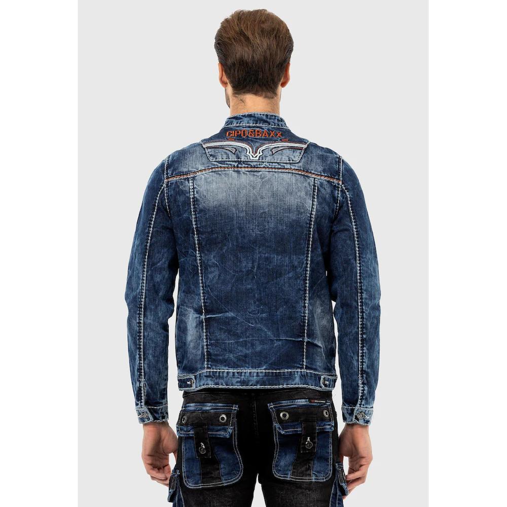 Cipo & Baxx Jeansjacke »Jacke« Ohne Kapuze Im Trendigen Design