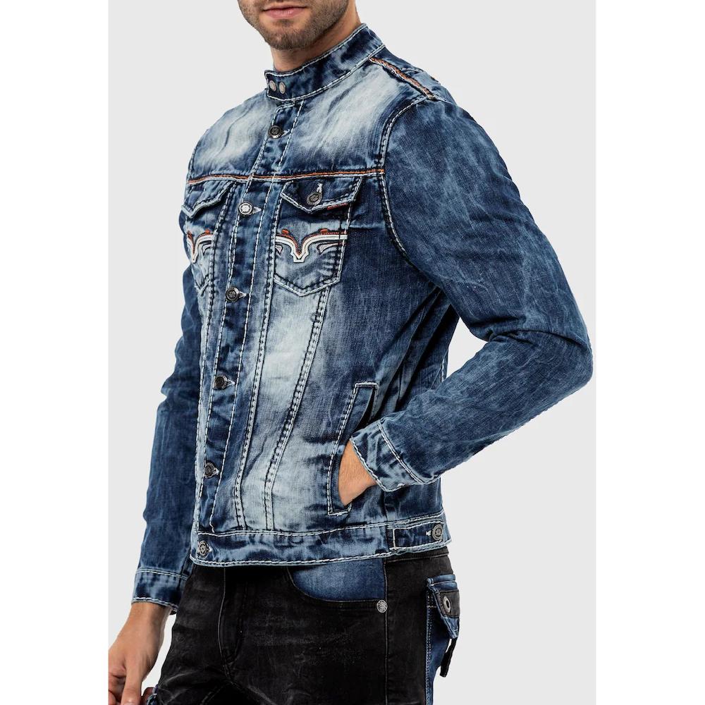 Cipo & Baxx Jeansjacke »Jacke« Ohne Kapuze Im Trendigen Design