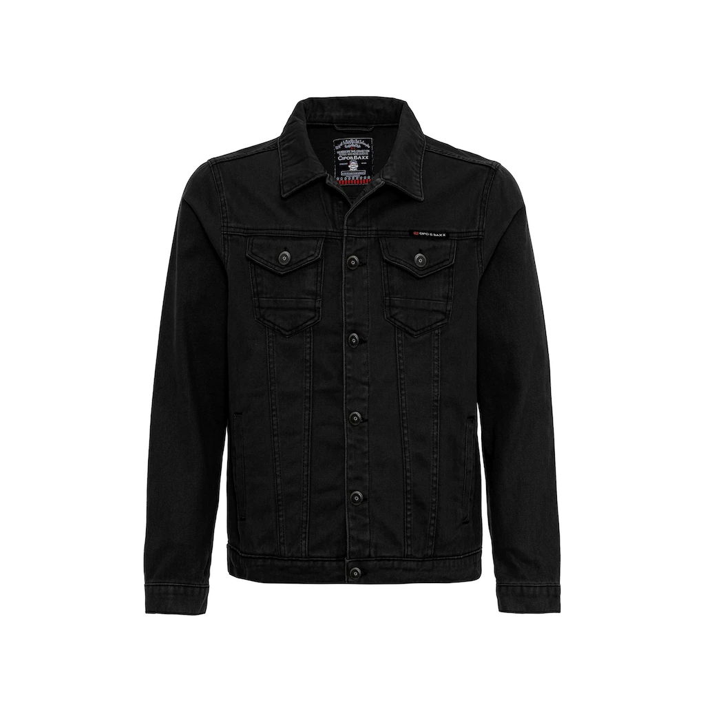 Cipo & Baxx Jeansjacke »Jacke« Ohne Kapuze Mit Knopfleiste CJ289 ▷ Für