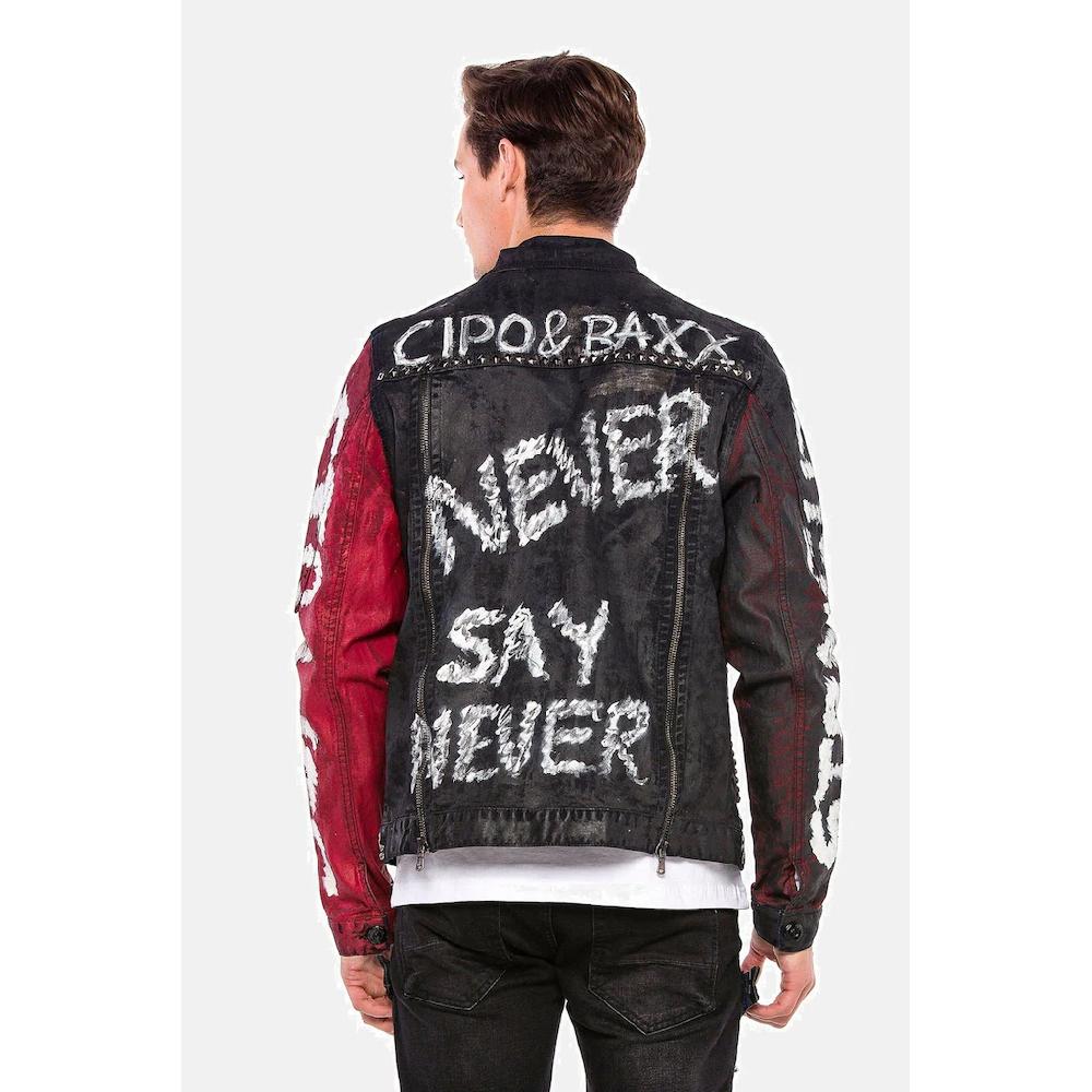 Cipo & Baxx Jeansjacke »Jacke« Ohne Kapuze Mit Knopfleiste CJ248 ▷ Für