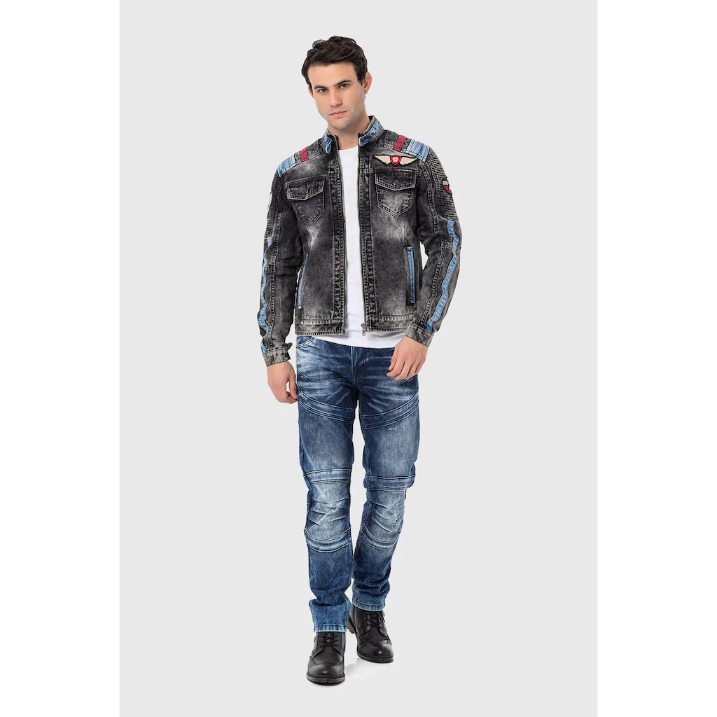 Cipo & Baxx Jeansjacke »'Jeans Jacket'« Ohne Kapuze