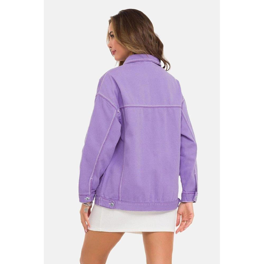 Cipo & Baxx Jeansjacke »Jeansjacke« Ohne Kapuze Mit Stylischen Auffälligen Elementen WJ211