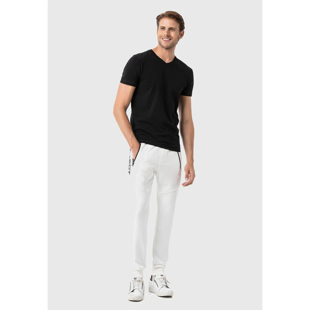 Cipo & Baxx Jogginghose »HOMEWEAR« Mit Dezenten Print An Den Beinen