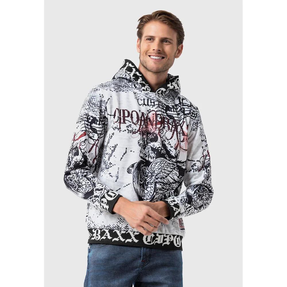 Cipo & Baxx Kapuzenpullover »Sweatshirts« mit Allover-Print ▷ bestellen