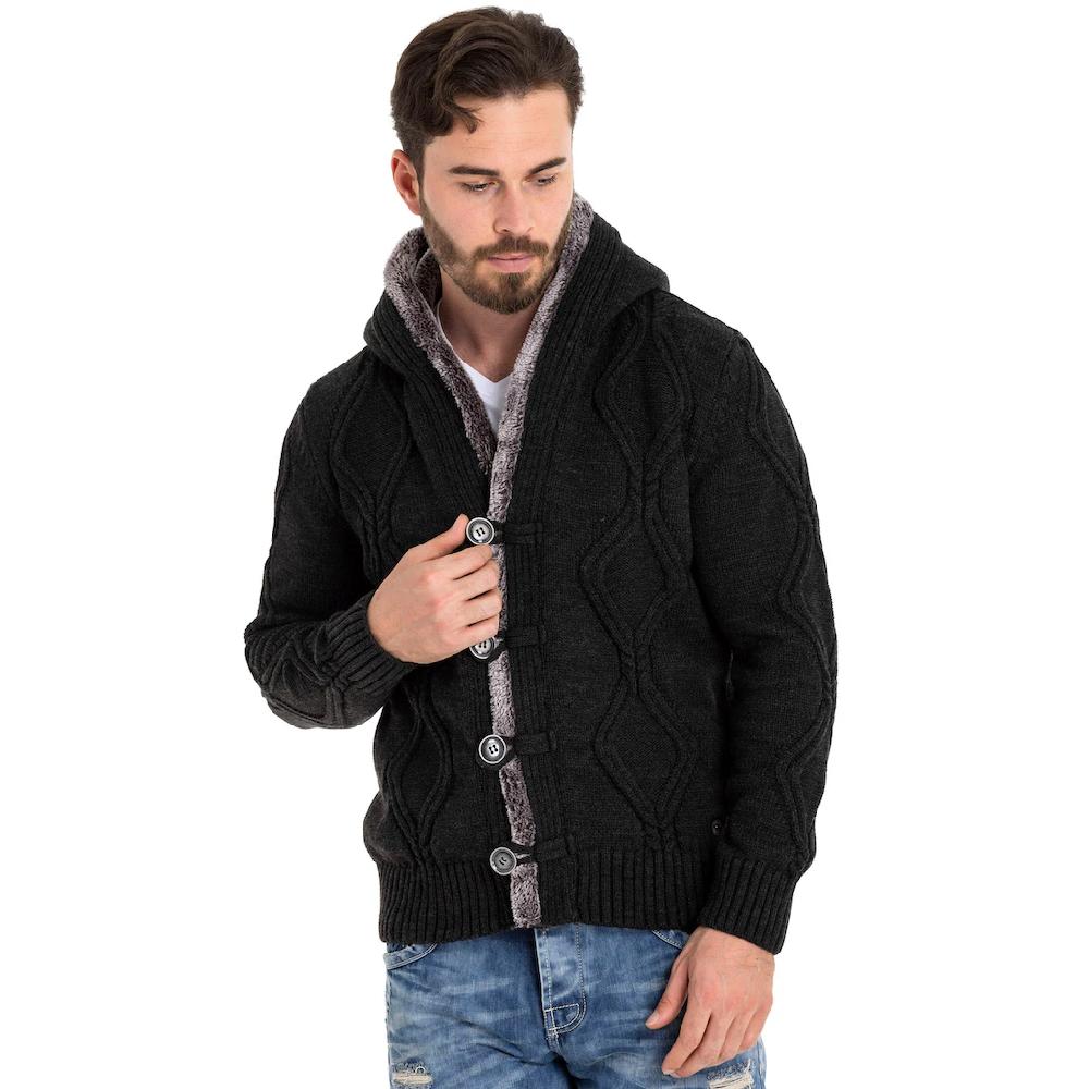 Cipo & Baxx Kapuzenstrickjacke im Sale