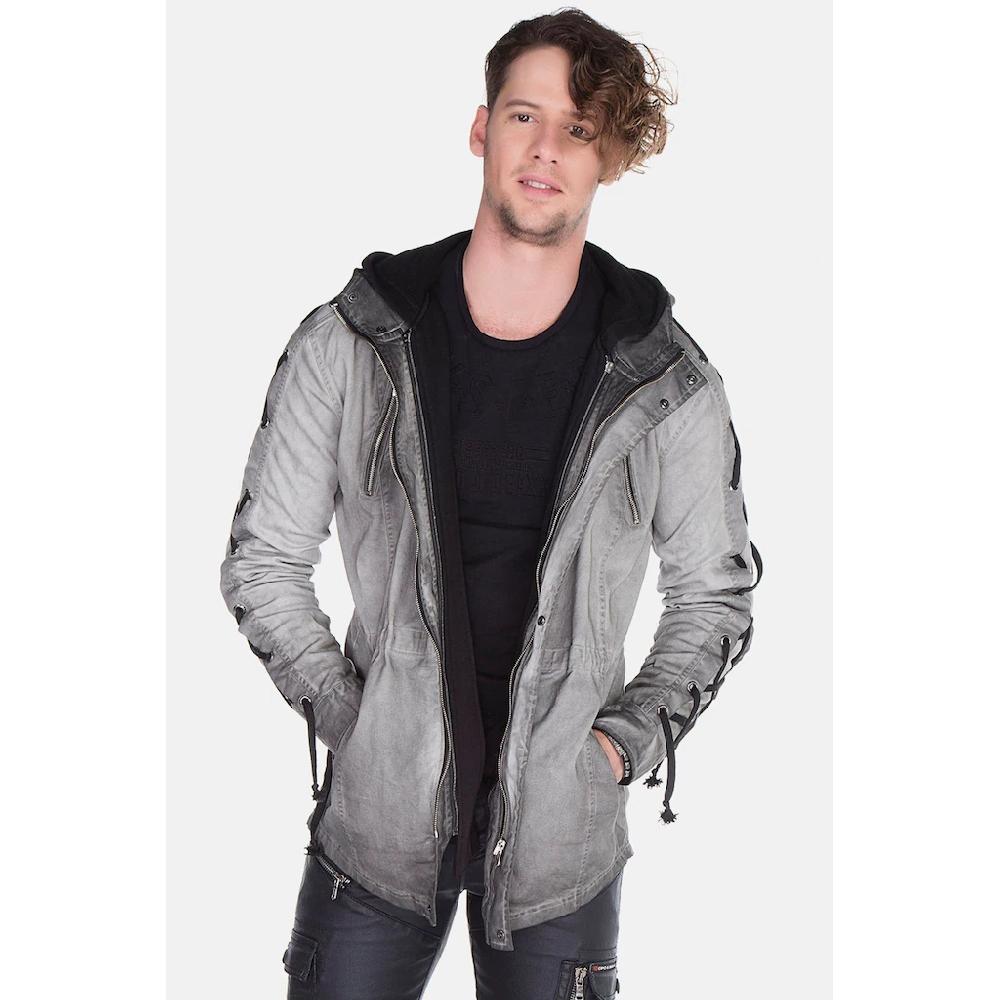 Cipo & Baxx Outdoorjacke »Jacke« mit Kapuze mit Rückendetail CJ-183 ▷ bestellen