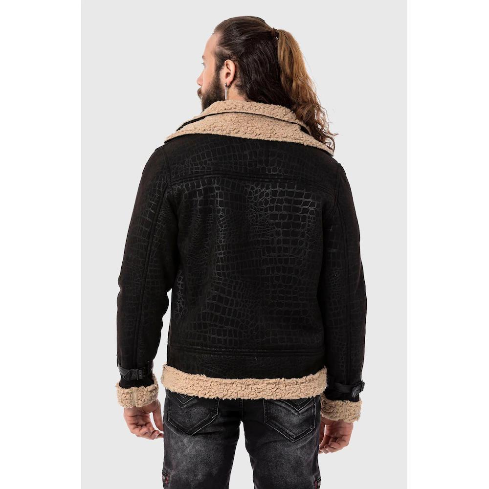 Cipo & Baxx Parka »Jacke« Ohne Kapuze Im Flieger-Look