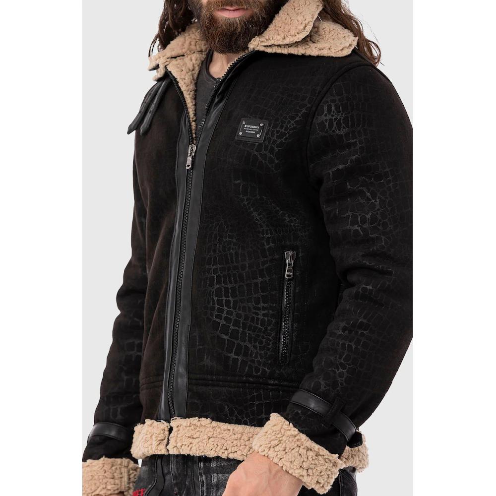 Cipo & Baxx Parka »Jacke« Ohne Kapuze Im Flieger-Look