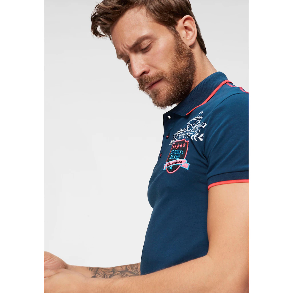 Cipo & Baxx Poloshirt »Rowing Club« Bis Gr. 5XL ▷ Bestellen