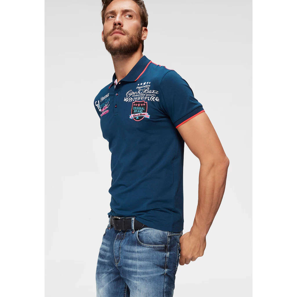 Cipo & Baxx Poloshirt »Rowing Club« bis Gr. 5XL ▷ bestellen