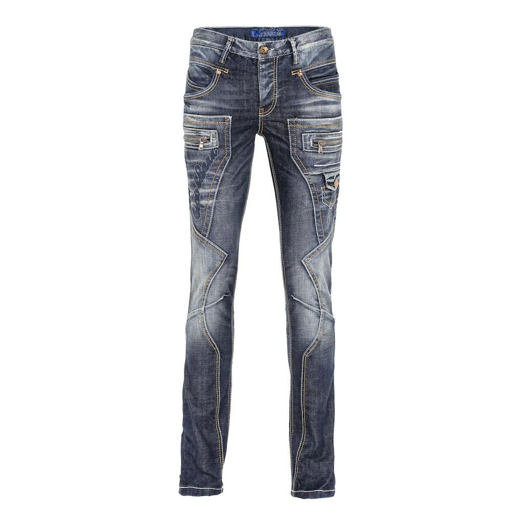 Cipo & Baxx Regular-fit-Jeans »DENIM« Bequeme Jeans Mit Kontrastnähten CD584 ▷ Bestellen