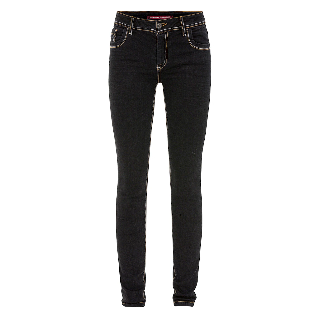 Cipo & Baxx Slim-fit-Jeans »Jeans« im Used-Look WD443
