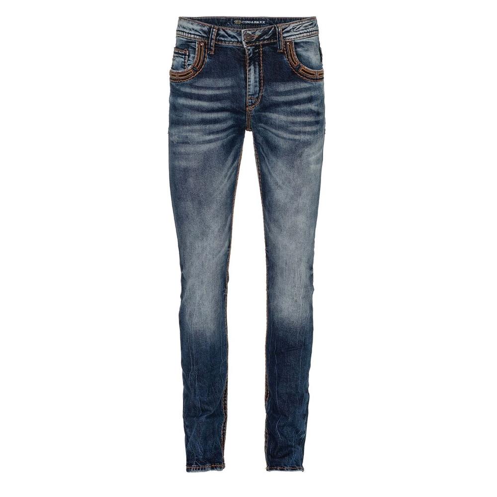 Cipo & Baxx Slim-fit-Jeans »Jeans« Mit Bestickten Gesäßtaschen CD-483 ▷ Bestellen