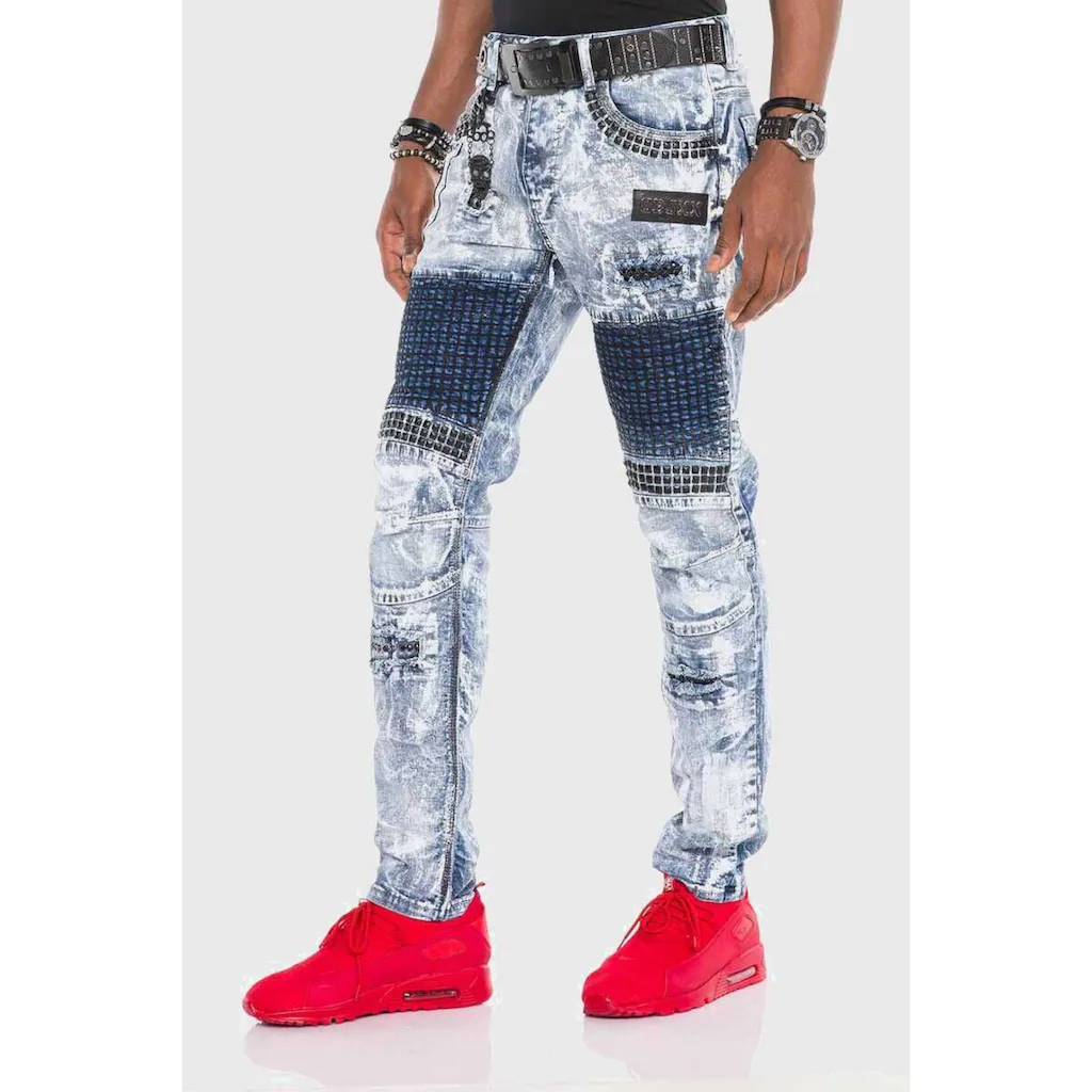 Cipo & Baxx Slim-fit-Jeans »Jeans« Mit Ziersteinen