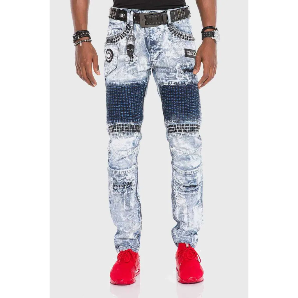 Cipo & Baxx Slim-fit-Jeans »Jeans« mit Ziersteinen