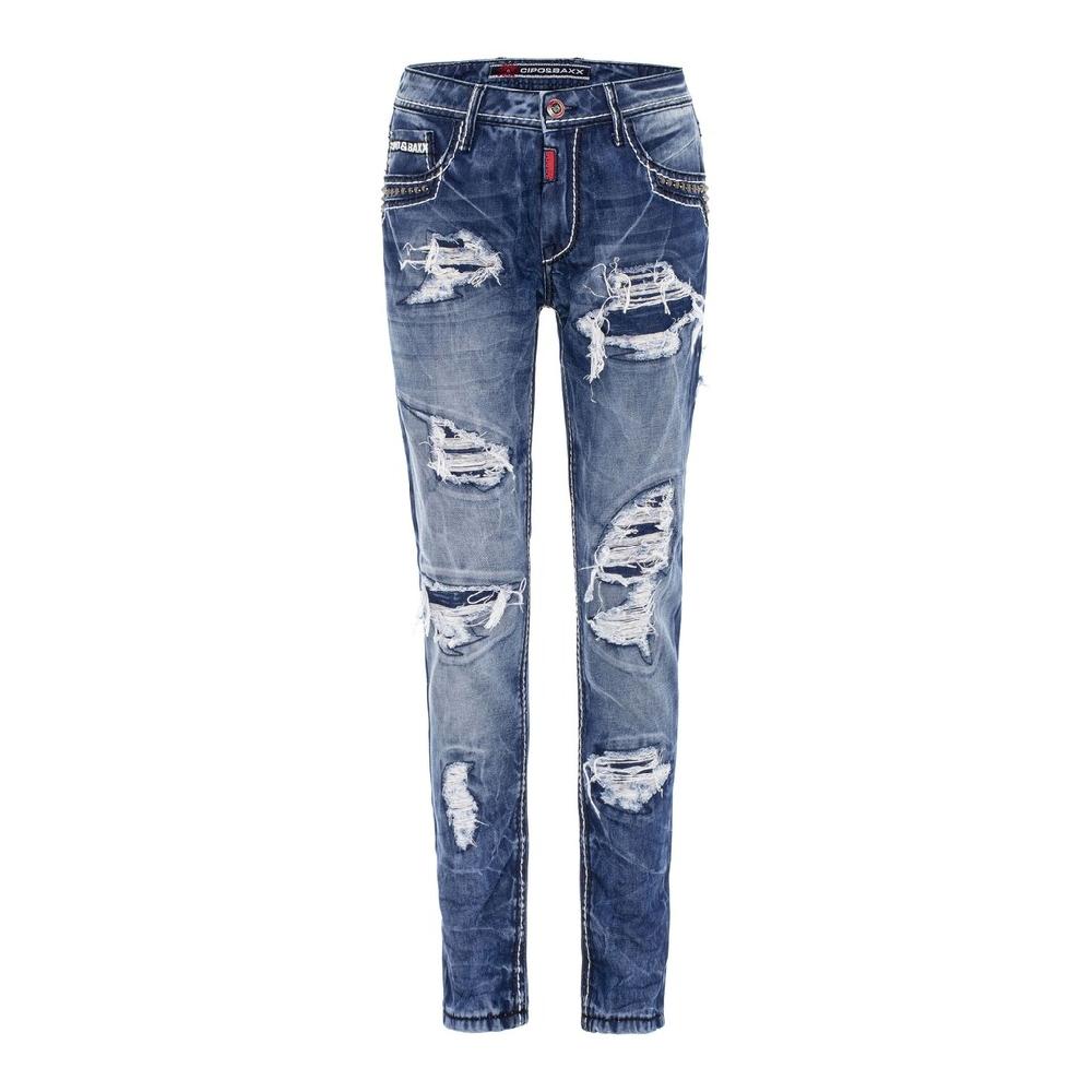 Cipo & Baxx Straight-Jeans »DENIM« Bequeme Jeans Im Angesagten Destroyed-Look CD644 ▷ Für