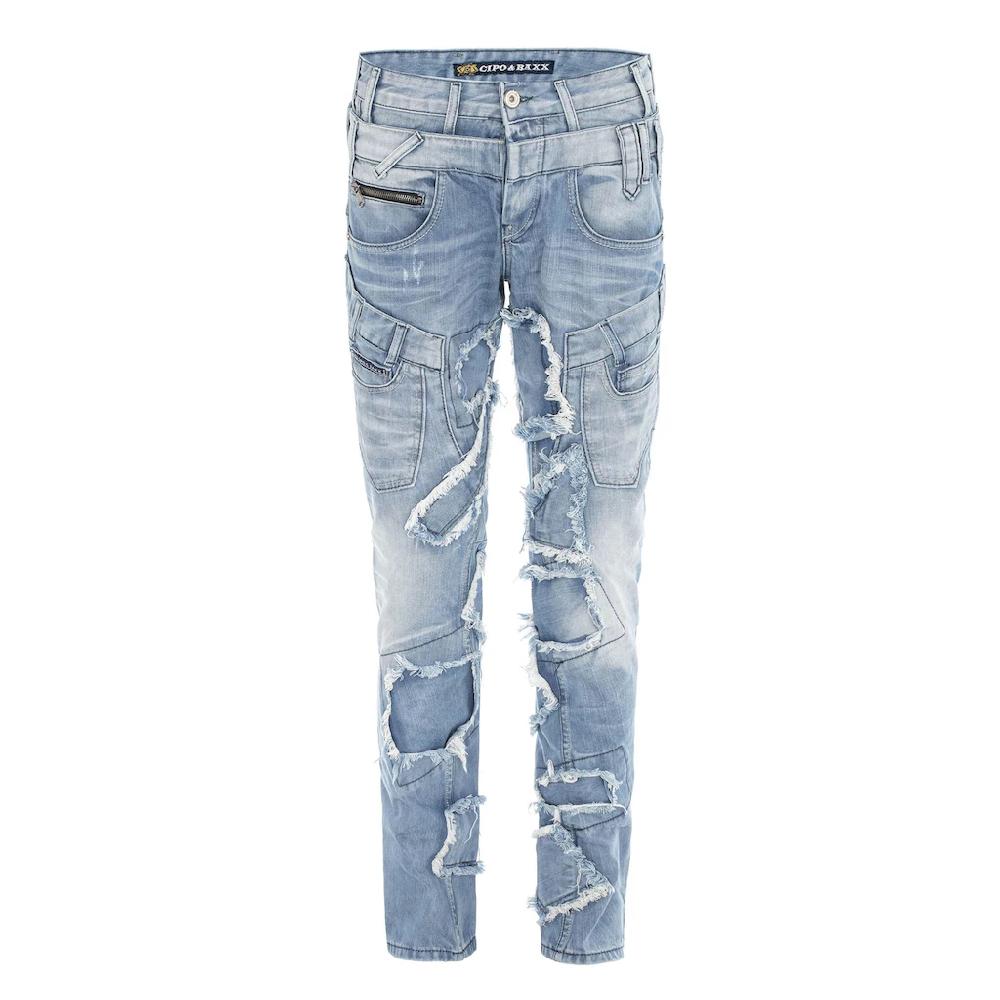Cipo & Baxx Straight-Jeans »DENIM« Bequeme Jeans Im Trendigen Patchwork-Design CD617 ▷ Kaufen