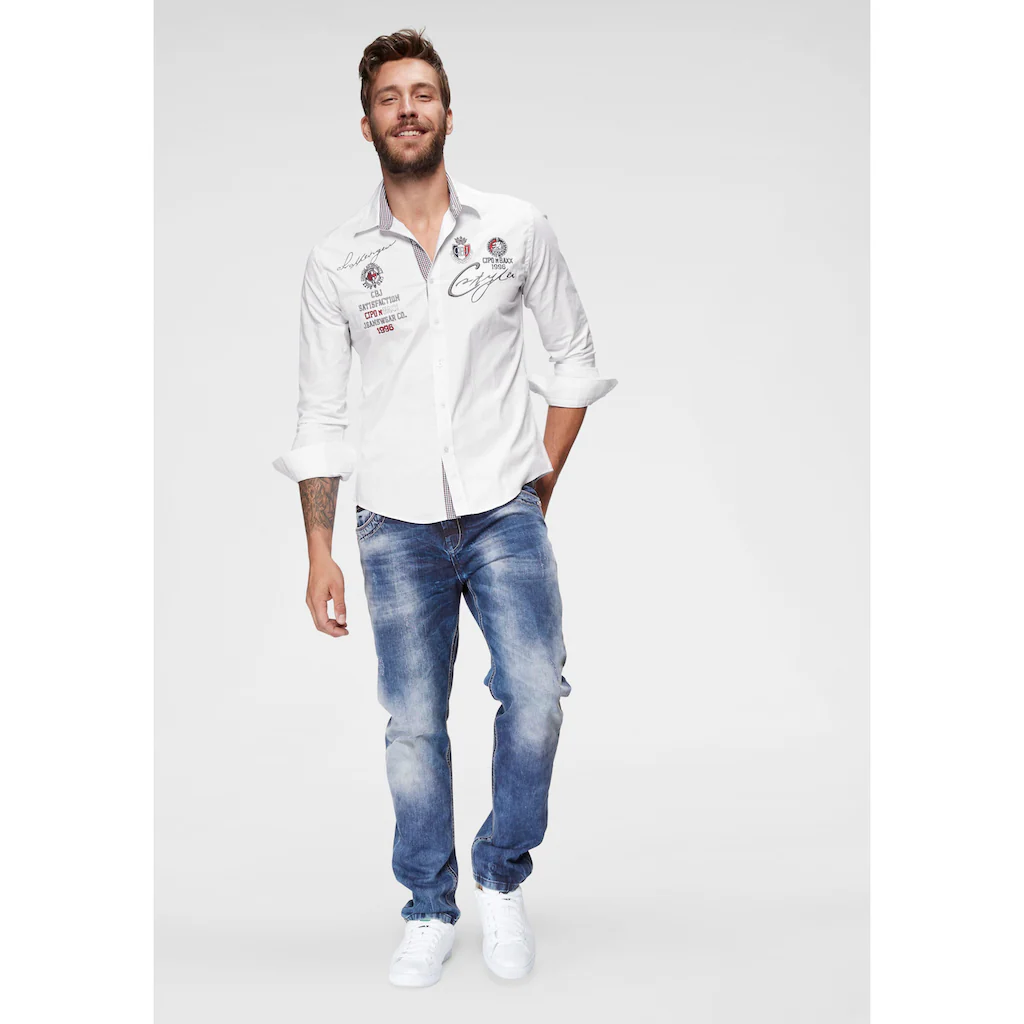 Cipo & Baxx Straight-Jeans »Red Dot« ▷ Kaufen