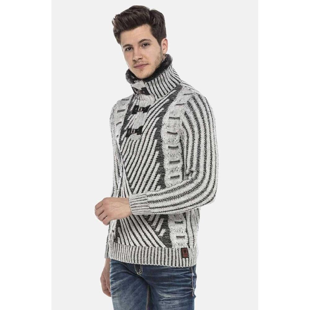 Cipo & Baxx Strickpullover »Pullover« mit Schnallenkragen CP212 ▷ bestellen