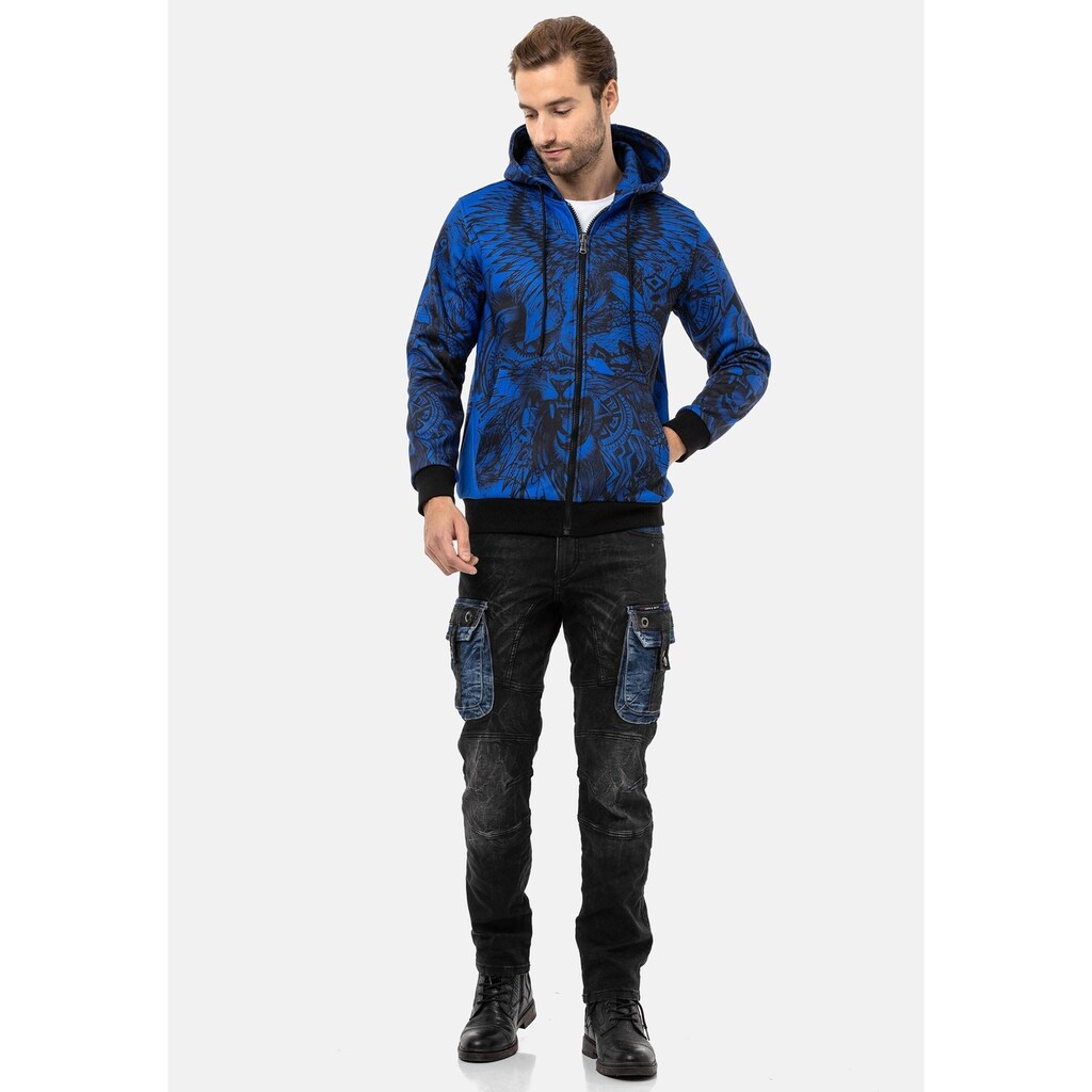Cipo & Baxx Sweatjacke »Jacken« Mit Auffälligem Print CL559 ▷ Bestellen