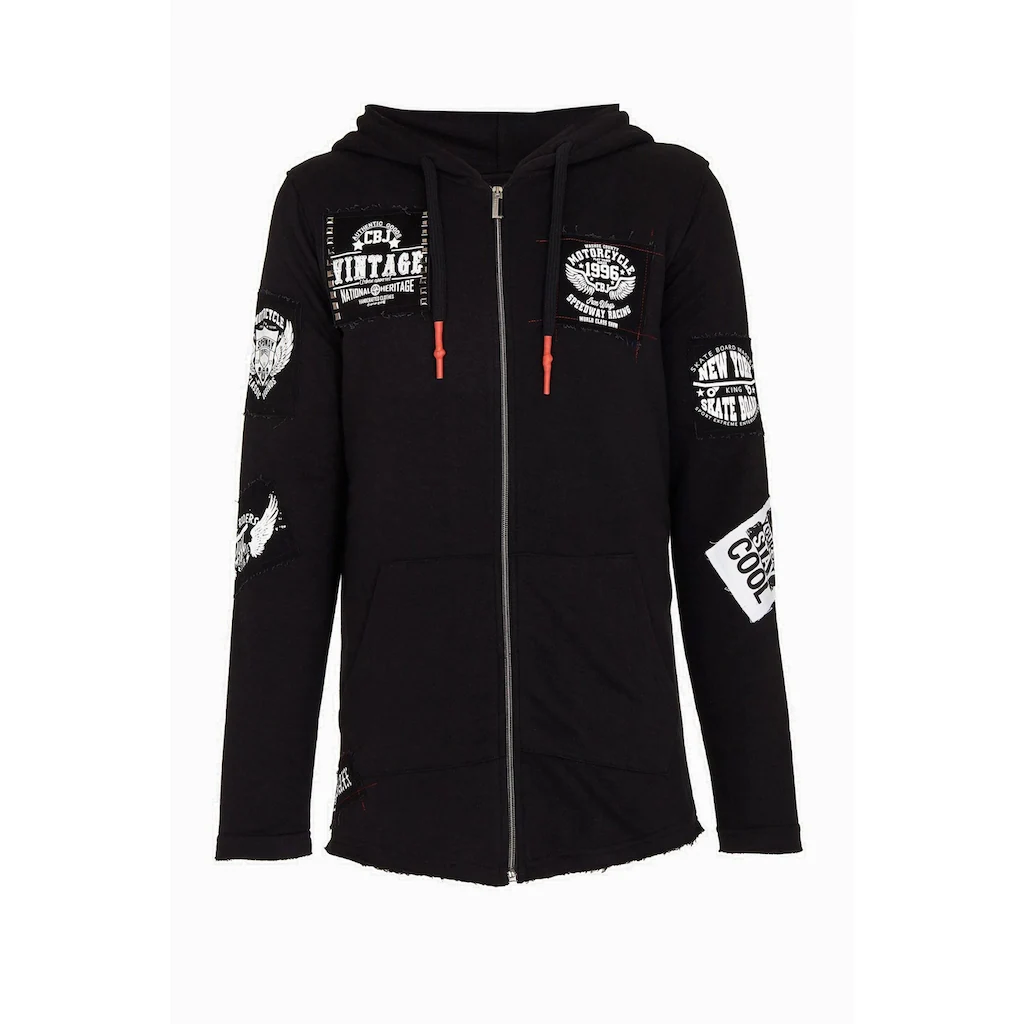 Cipo & Baxx Sweatjacke »Sweatjacke« mit coolen Stickereien CL-240 ▷ für