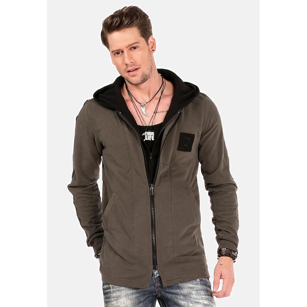 Cipo & Baxx Sweatjacke »Sweatjacke« Mit Layeroptik CL-305 ▷ Kaufen