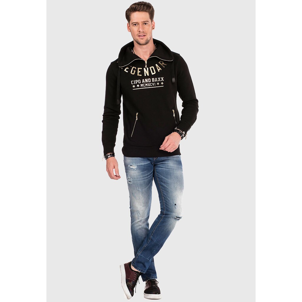 Cipo & Baxx Sweatshirt »Sweatshirt« Mit Coolem Print
