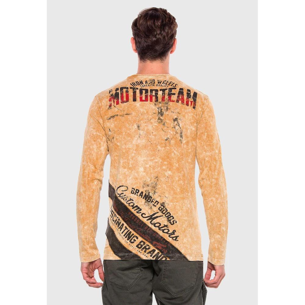 Cipo & Baxx T-Shirt »Langarmshirt« Mit Modischem Print