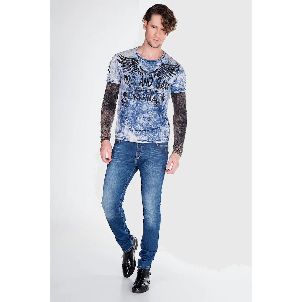 Cipo & Baxx T-Shirt »Sweatshirt« Im Lässigen Look