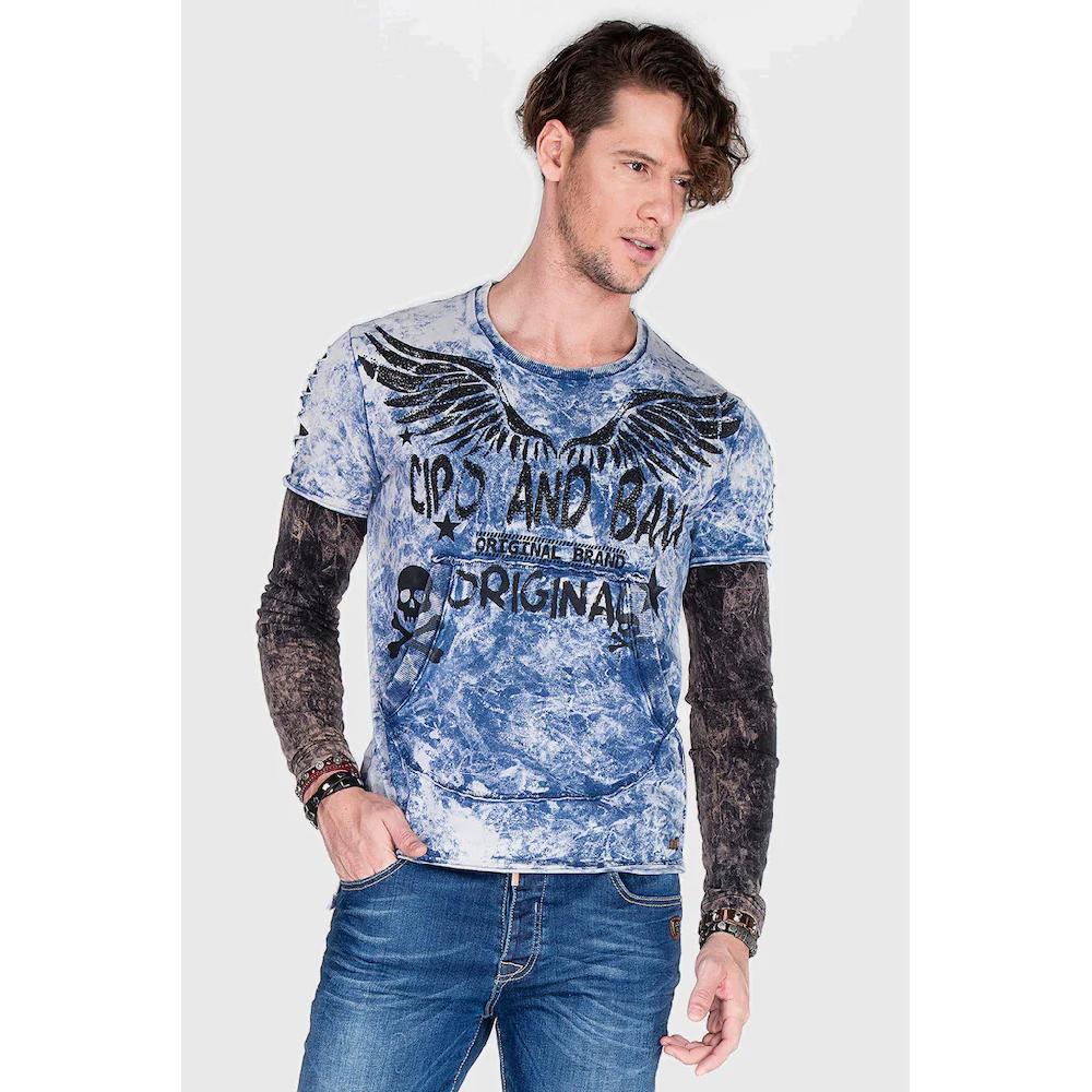 Cipo & Baxx T-Shirt »Sweatshirt« Im Lässigen Look