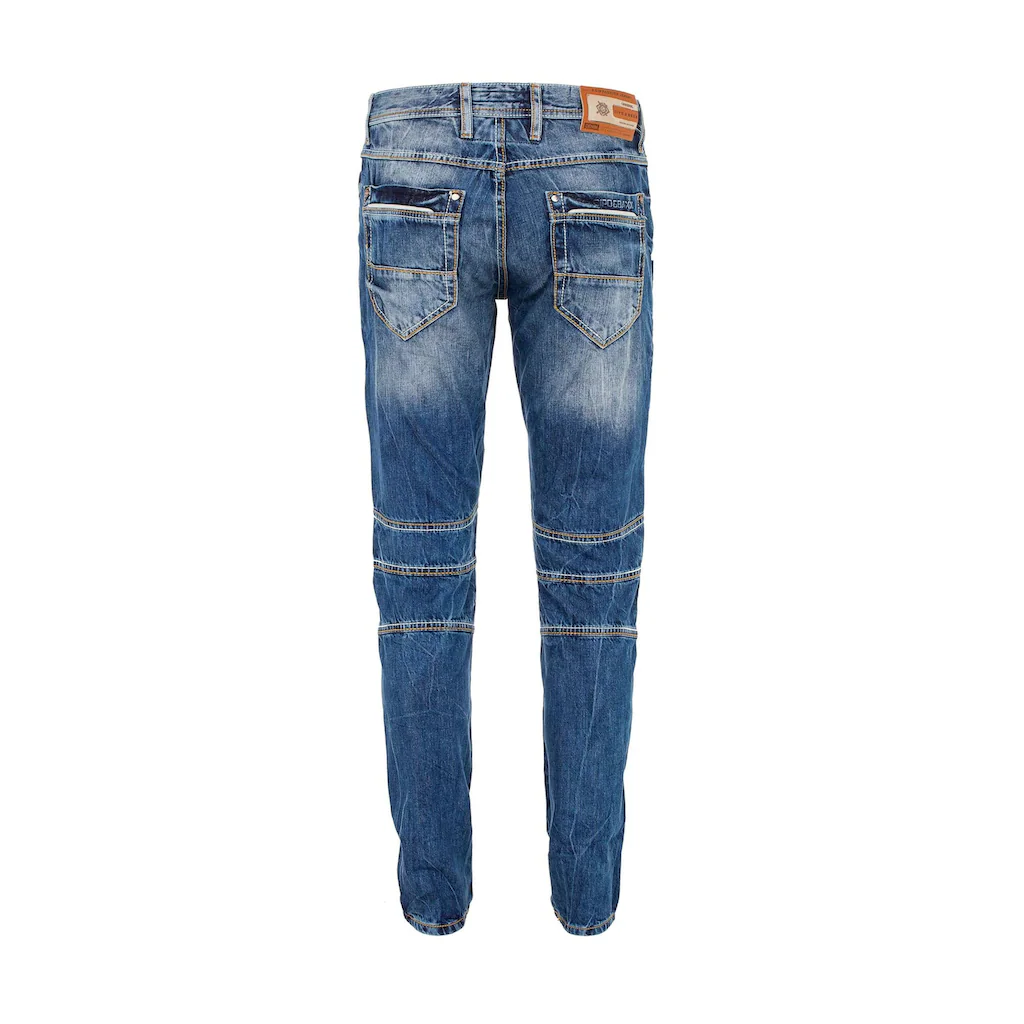 Cipo & Baxx Tapered-fit-Jeans »Jeans« Mit Kontrastnähten Und Seitentaschen CD-391 ▷ Bestellen