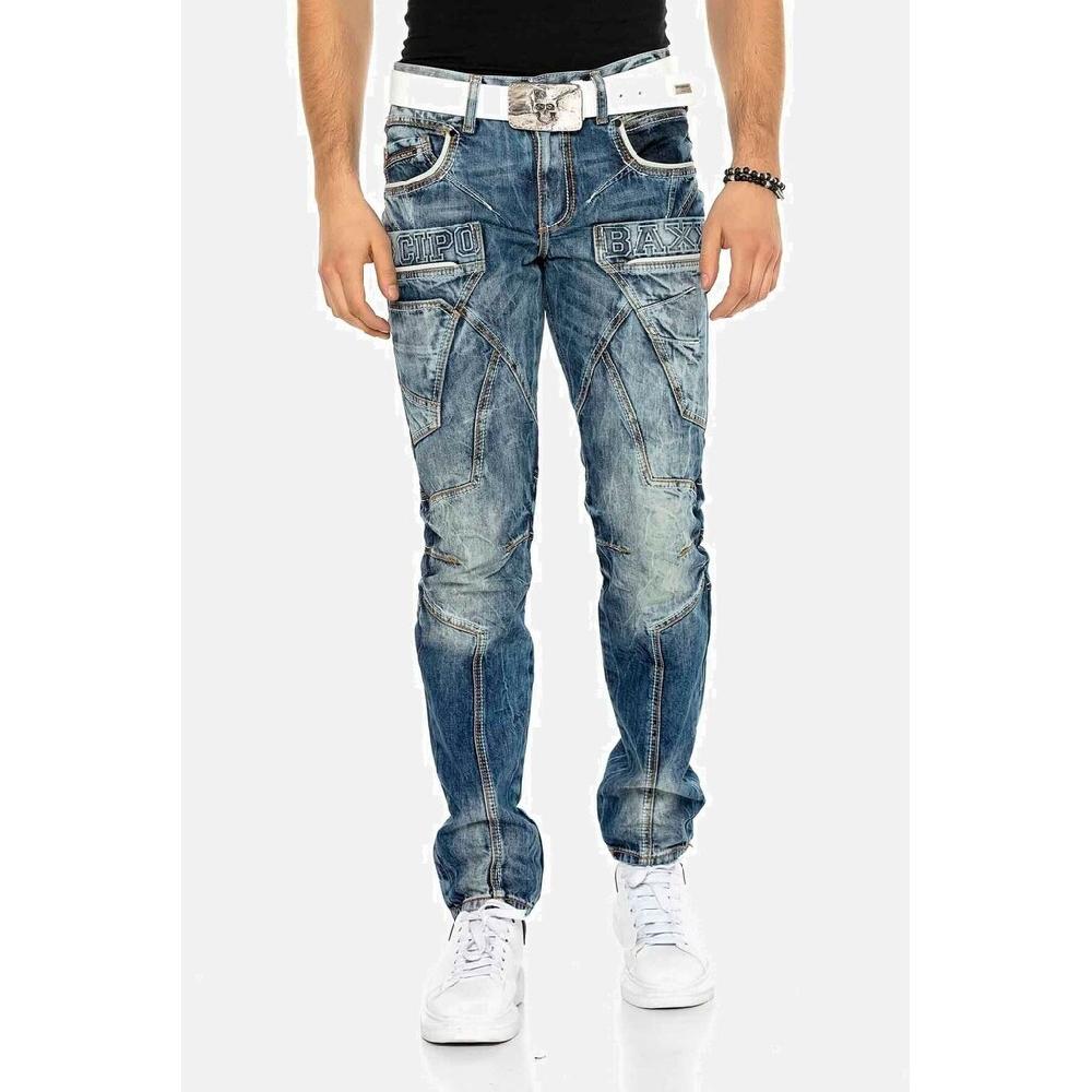 Cipo & Baxx Tapered-fit-Jeans »Jeans« mit Kontrastnähten und Seitentaschen CD-391 ▷ bestellen